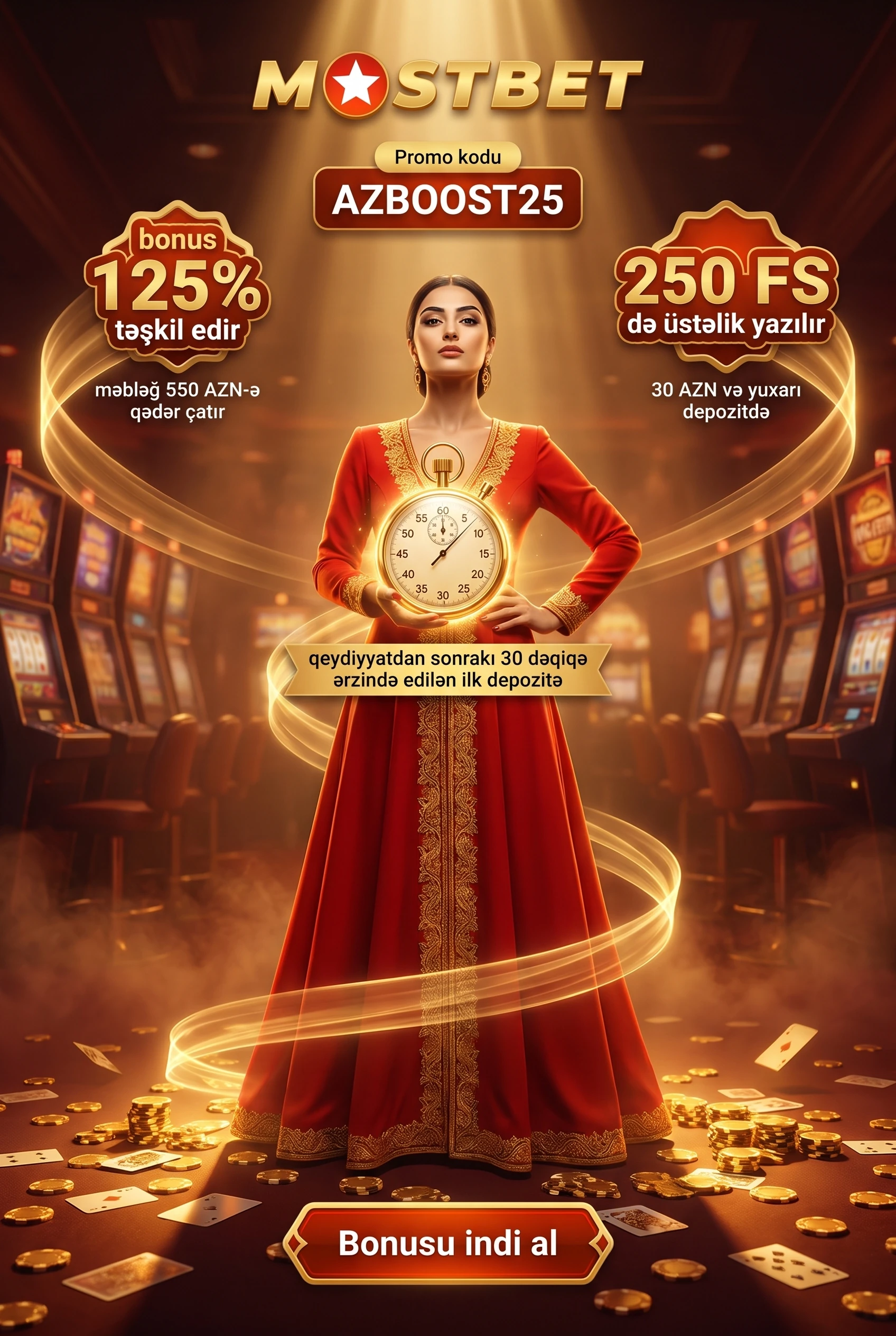 AZBOOST25 kodunun açdığı bonus pillələri
