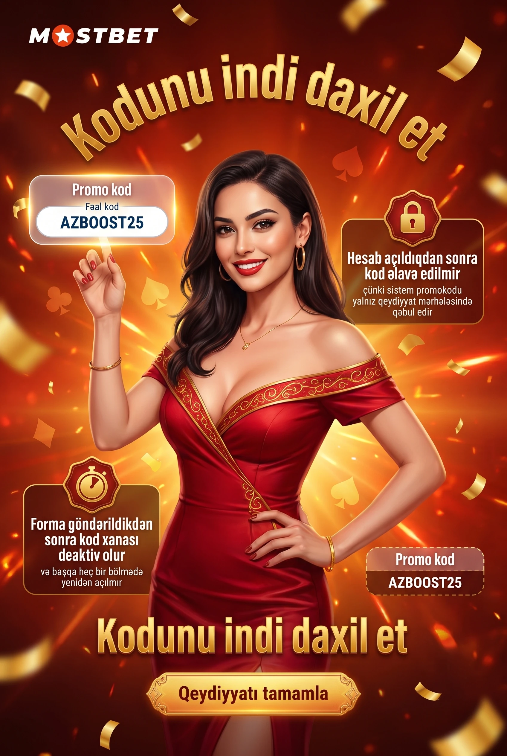 Qeydiyyat formasındakı promokod sahəsi